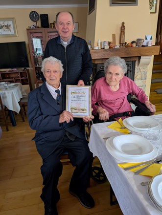 Platinasti jubilej - 70. obljetnicu sakramenta braka - proslavili supružnici Jakob i Marija Novosel